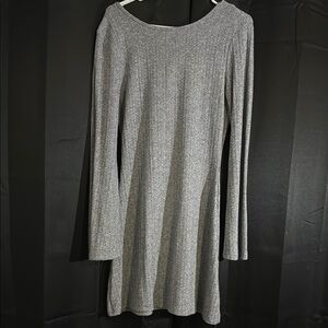 Gray Long Sleeve Women's Dress